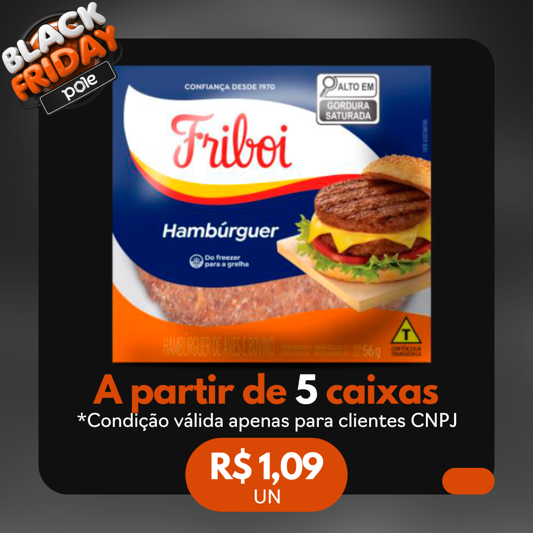 Hamburguer Misto Cong 56g - Friboi